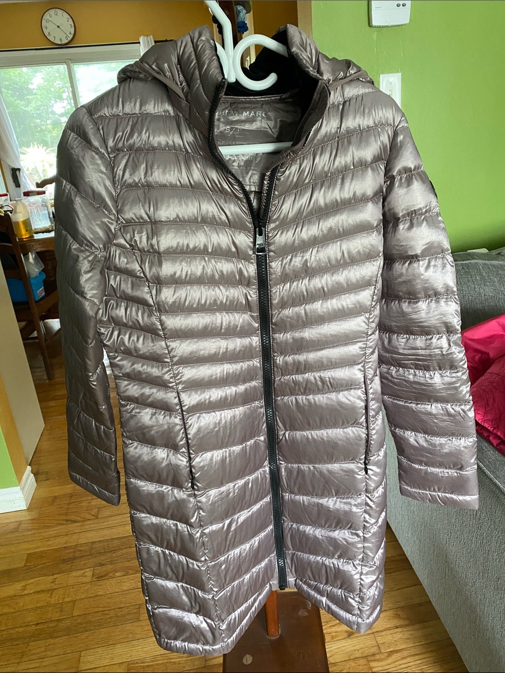 Lightweight Quilted Hooded Coat - Taupe